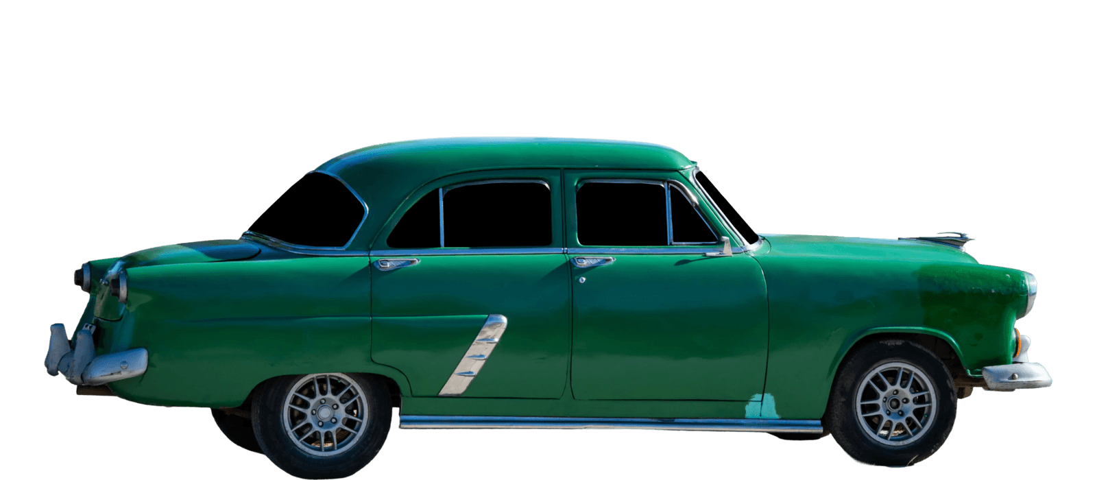 Classic sedan, side profile
